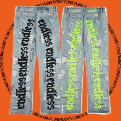 x Endless Distressed Denim Jeans