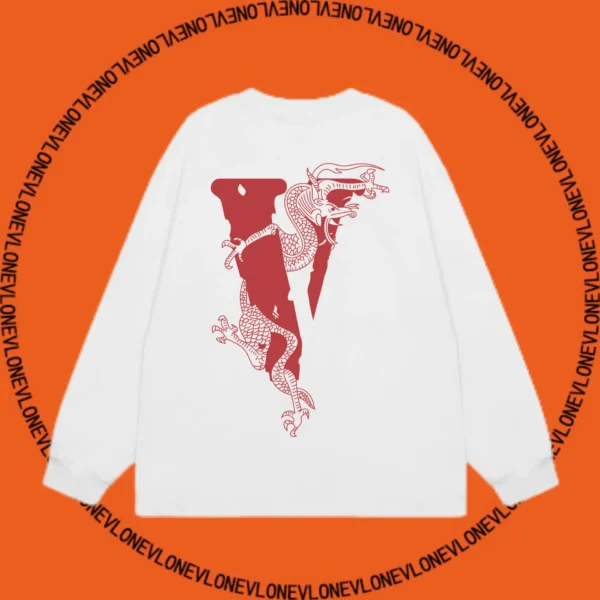 x Clot Staple Dragon Long Sleeve Tee White