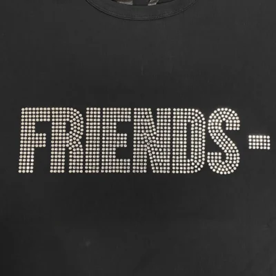 Friends Swarovski Tee Black