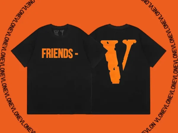 Friends Tee Black Orange