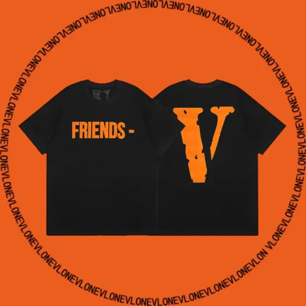 26583_1 Friends Tee Black Orange