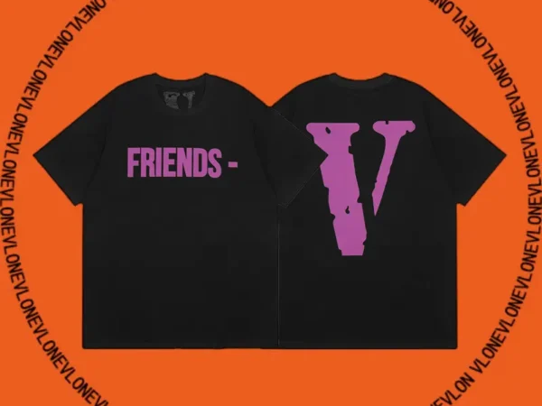 Friends Tee Black Purple