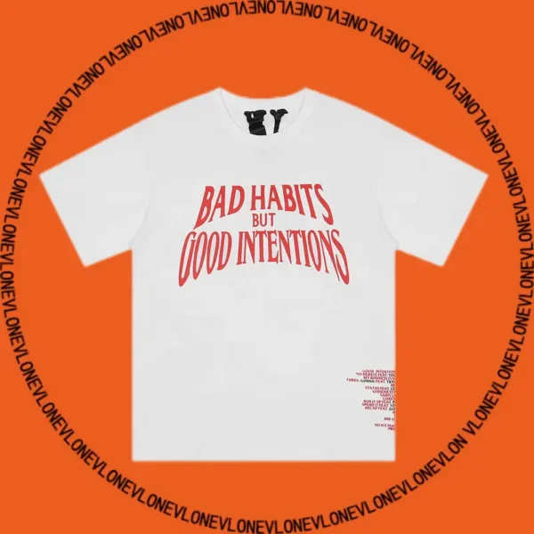 x NAV Bad Habits But Good Intentions Tee White