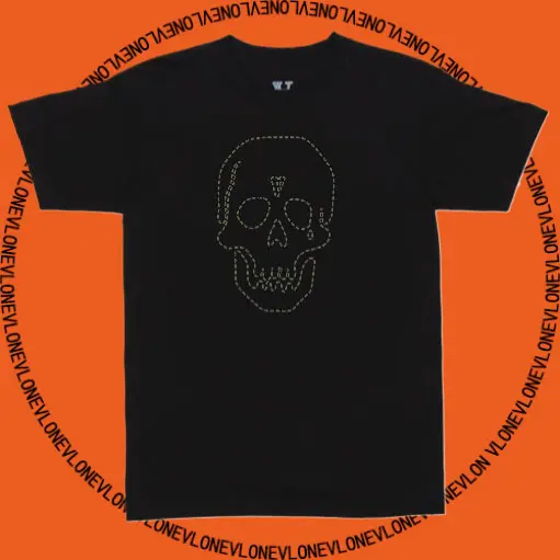 x Neighborhood Skull Tee Black Lime Green