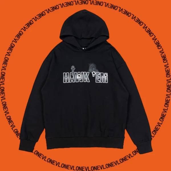 x Pop Smoke Hawk ‘Em Hoodie Black