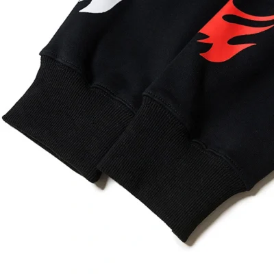 x Palm Angels Flame Staple Hoodie Black Red