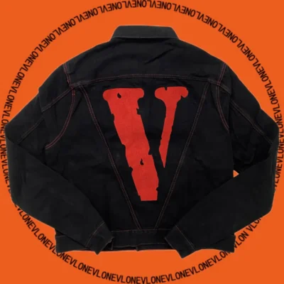 Friends Denim Jacket Black Red