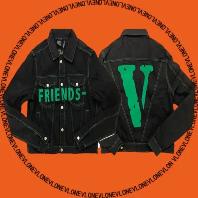 Friends Denim Jacket Black Green