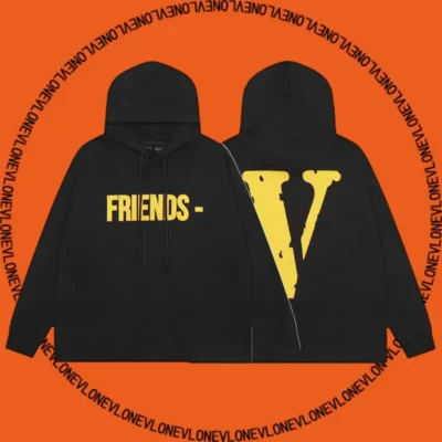 Friends Hoodie Black Yellow