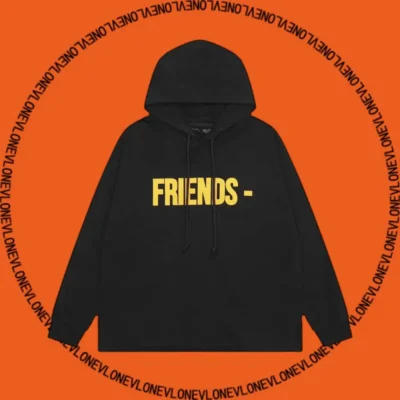 Friends Hoodie Black Yellow