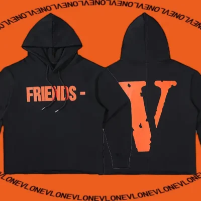 Friends Hoodie Black Orange
