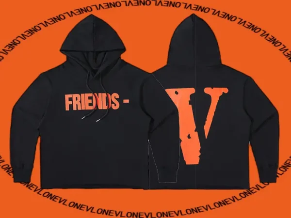 Friends Hoodie Black Orange