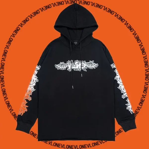 Wings Black Hoodie