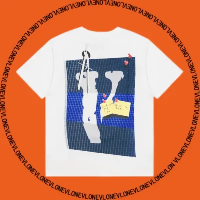 Blue Print T-Shirt White