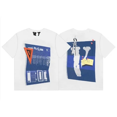 Blue Print T-Shirt White