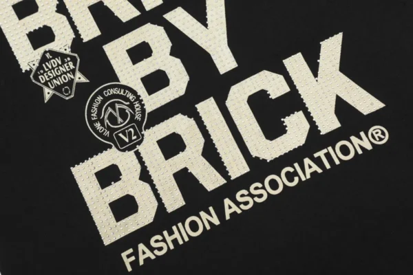 BBB Association Tee Black In Rhinestone