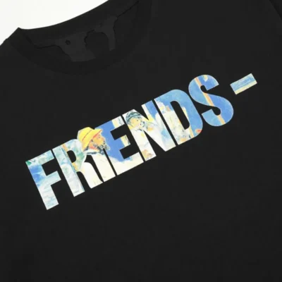 29990_4 Friends Monet Oil Painting Tee Black
